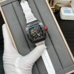 Swiss Richard Mille RM 35-02 RAFA Replica Watch White Rubber Strap Skeleton Dial - Image 2