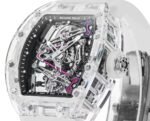 Richard Mille RM38-02 Tourbillon Replica Watch with Crystal Case - Pink Theme - Image 4