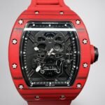 Replica Richard Mille RM 52-01 Skeleton Skull Dial Men's Watch – Swiss Movement, Red Carbon Case