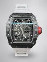 Swiss Richard Mille RM 35-02 RAFA Replica Watch White Rubber Strap Skeleton Dial