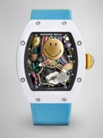 Replica Richard Mille RM 88 Smiley Automatic Winding Tourbillon with Blue Strap