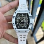 Richard Mille RM 022 Replica White Case White Strap Watch For Men – Skeletonized Dial And Carbon Fiber Case - Image 2