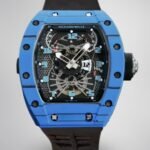 Replica Richard Mille RM 022 Blue Carbon Skeleton Dial Automatic Movement Watch