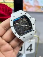 Richard Mille RM055 BBR White Ceramic Skeleton Swiss Replica Sports Watch, AAA Super Clone - Image 7