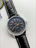 Breitling Navitimer 1 Automatic in Black Dial – Leather Strap (1;1Super Clone) - Image 3