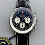 Breitling Navitimer B01 Chronograph 43 Black Dial – 904L Steel Casing (1;1Super Clone)