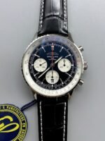 Breitling Navitimer B01 Chronograph 43 Black Dial – 904L Steel Casing (1;1Super Clone)