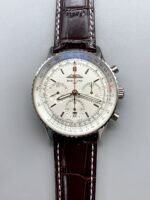 Breitling Navitimer B01 Chronograph 43 White Dial – 904L Steel Casing （1;1Super Clone）