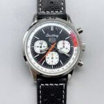 Breitling Top Time B01 Deus Edition Black Dial Leather Strap(1;1Super Clone)