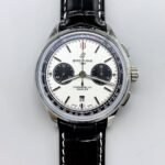 Breitling Premier B01 Chronograph Men’s Watch, Silver Panda Dial, Leather Strap(1:1 Super Clone)