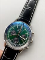 Breitling Navitimer B01 Chronograph 43 Green Dial – 904L Steel Casing （1;1Super Clone） - Image 4