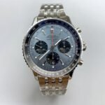 Breitling Navitimer with blue dial and steel bracelet (1:1Super Cloen)