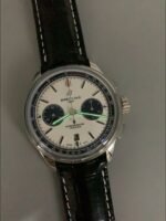 Breitling Premier B01 Chronograph Men’s Watch, Silver Panda Dial, Leather Strap(1:1 Super Clone) - Image 9