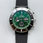 Breitling Superocean Culture Chronograph Men’s Watch with Green Dial and Leather Strap(1:1 Super Clone)