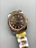 Rolex Datejust 41MM Two Tone Rose Gold Plating Brown Dial Watch(1:1Super Clone ) - Image 3