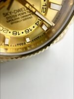 Rolex Sky-Dweller REF# 336935 Gold Dial Watch in Yellow Gold 904L Steel Case （1:1Super Clone） - Image 4