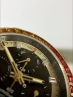 Rolex Daytona DiW Carbon Edition Rainbow Bezel – Forged Carbon Casing Beige Strap(1:1Super Clone ) - Image 5