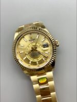 Rolex Sky-Dweller REF# 336935 Gold Dial Watch in Yellow Gold 904L Steel Case （1:1Super Clone） - Image 3