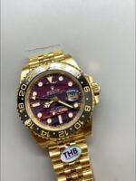 Rolex GMT-Master II Tiger Eye Dial Gold and Steel Bracelet (1:1 Super Clone) - Image 3