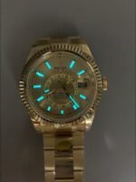 Rolex Sky-Dweller REF# 336935 Gold Dial Watch in Yellow Gold 904L Steel Case （1:1Super Clone） - Image 9