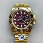 Rolex GMT-Master II Tiger Eye Dial Gold and Steel Bracelet (1:1 Super Clone)