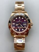 Rolex GMT Masters II 126715CHNR Rose Gold Tiger Iron Dial(1:1Super Clone )