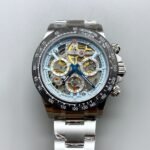 Rolex Daytona Artisans De Geneve Stainless Steel Watch Black Carbon Bezel Watch(1:1Super Clone )