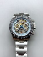 Rolex Daytona Artisans De Geneve Stainless Steel Watch Black Carbon Bezel Watch(1:1Super Clone )
