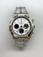 Vacheron Constantin Overseas Chronograph White Dial – Stainless Steel Strap(1:1Super Clone)