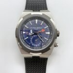 Vacheron Constantin Overseas Dual Time Titanium Watch in Blue Dial(1:1Super Clone)
