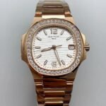 Patek Philippe Nautilus 7010/1GR-011 32MM- Genuine Diamonds on Bezel(1:1 Super Clone)