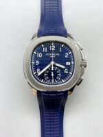 Patek Philippe Aquanaut 5968 Chronograph Steel Casing Blue Dial Watch(1:1 Super Clone)