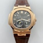 Patek Philippe Nautilus 5712/R Grey Dial Leather Strap(1:1Super Clone)