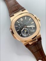 Patek Philippe Nautilus 5712/R Grey Dial Leather Strap(1:1Super Clone) - Image 2