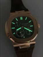 Patek Philippe Nautilus 5712/R Grey Dial Leather Strap(1:1Super Clone) - Image 11