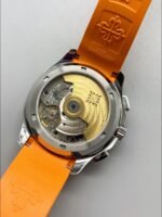 Patek Philippe Aquanaut 5968 Chronograph Steel Casing Orange Strap Watch(1:1 Super Clone) - Image 5