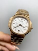 Patek Philippe Nautilus 7118R 35MM 1:1 Rose Gold White Dial (1:1Super Clone) - Image 3