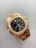 Patek Philippe Nautilus 5980/R Rose Gold 904L Steel Case in Black Dial (1:1Super Clone) - Image 3