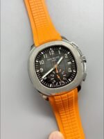 Patek Philippe Aquanaut 5968 Chronograph Steel Casing Orange Strap Watch(1:1 Super Clone) - Image 2