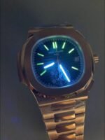 Patek Philippe Nautilus 5980/R Rose Gold 904L Steel Case in Black Dial (1:1Super Clone) - Image 8