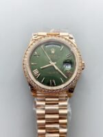 Day Date Rolex Weekly Journal Champaign 18K Gold Plated counter weight