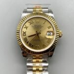 Rolex Datejust Gold with Roman Dial in 36MM （1;1Super Clone）