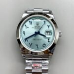 Rolex Day-Date Ice Blue Dial Middle Eastern Numerals Mechanical Watch(1;1Super Clone)