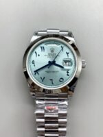 Rolex Day-Date Ice Blue Dial Middle Eastern Numerals Mechanical Watch(1;1Super Clone)