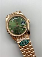 Rolex Day-Date 40mm With Green Dial And Rose Gold bracelet.(1;1Super Clone) - Image 3