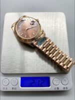 Rolex Day-Date 40 Rose Gold Chocolate Baguette Diamond Dial 228235(1;1 Super Clone) - Image 9
