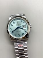 Rolex Day-Date Ice Blue Dial Middle Eastern Numerals Mechanical Watch(1;1Super Clone) - Image 2