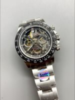 Rolex Daytona Skeleton Dial Carbon Fiber Mechanical Watch (1:1 Super Clone) - Image 2
