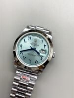 Rolex Day-Date Ice Blue Dial Middle Eastern Numerals Mechanical Watch(1;1Super Clone) - Image 3