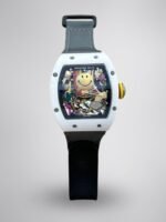 Richard Mille RM 88 Replica AAA – White Ceramic, Black Strap, Swiss Tourbillon Look